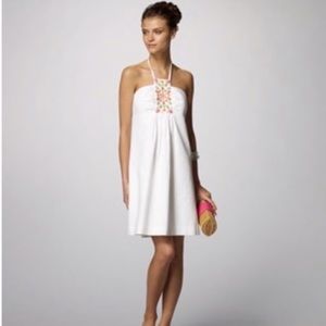 Lilly Pulitzer ‘Daphne’ White Beaded Halter Dress